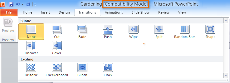 microsoft powerpoint 2016 2010 compatibility