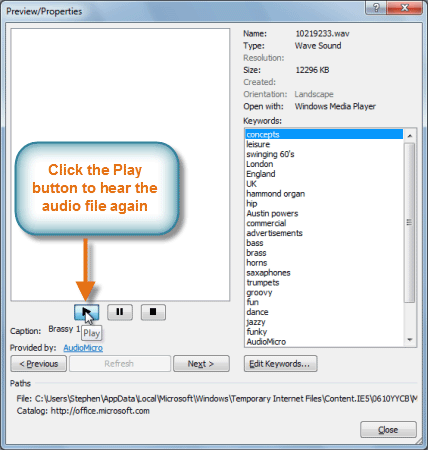 how do i adjust the volume of a particular video inpowerpoint 2010?