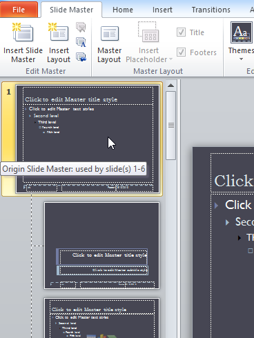 how to make a master slide on powerpoint 2010