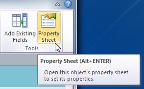 The Property Sheet command