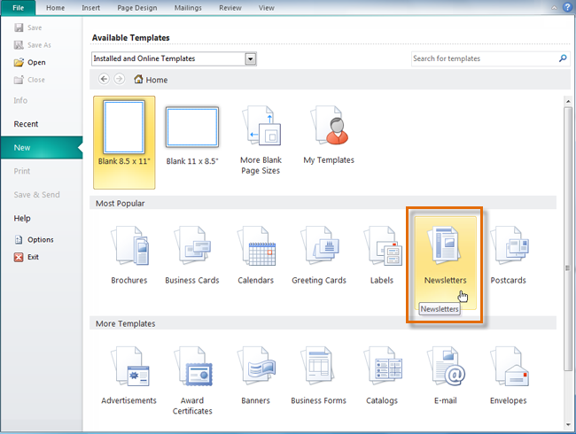 Microsoft Publisher Form Template