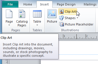 The Clip Art command