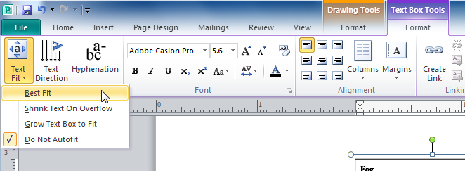 how to curve text in publisher 2010