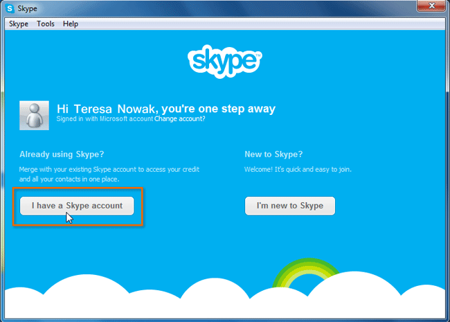 how to make skype without microsoft account