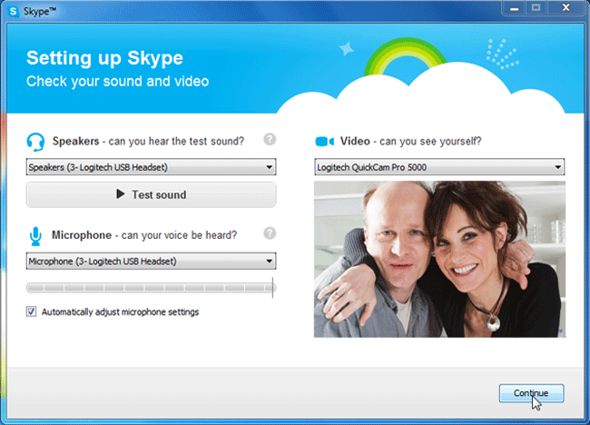 setting up a skype account