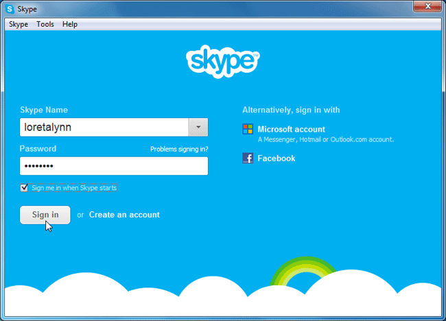 sign in to skype online