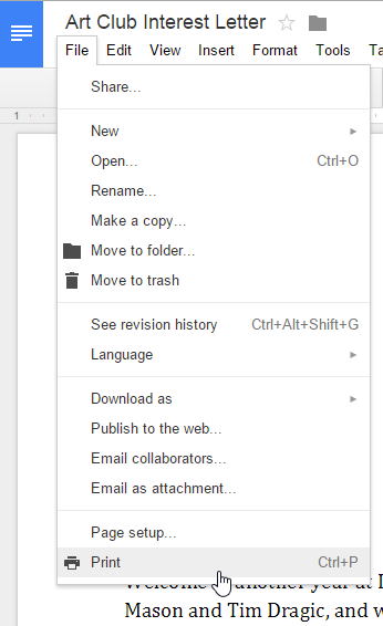 Google Drive Converting And Printing Docs