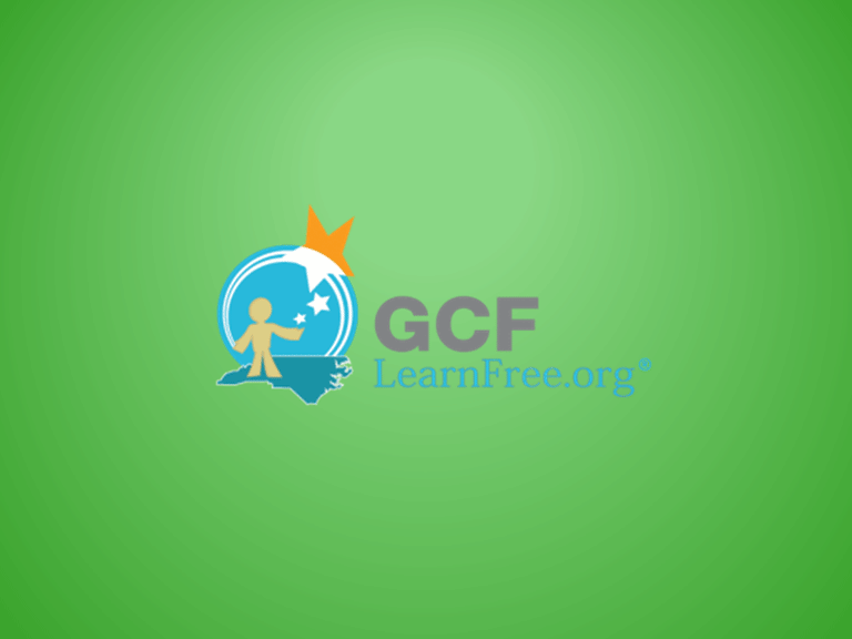 Slide 7 - Écran de fin avec le logo GCF Learn Free