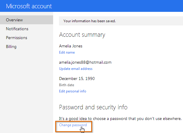 microsoft account change profile picture