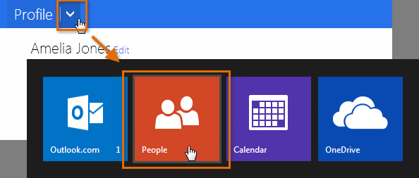 Screenshot of Microsoft account