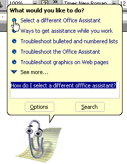 Office 2000 Basics: Office Assistant