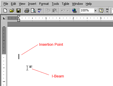 Word 00 Using The Insertion Point