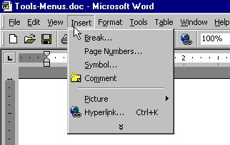 Menus Of Ms Word Vomor