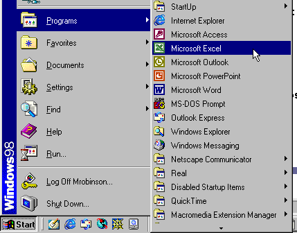 Office 2000 Basics: Launching Office 2000