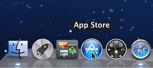 Opening the App Store from the Dock