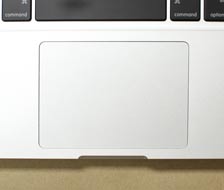 A laptop trackpad