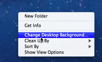 Changing the desktop background