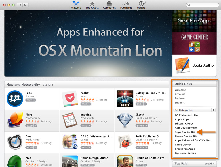 os x mountain lion app