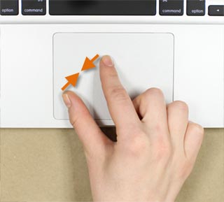 Photo of laptop trackpad
