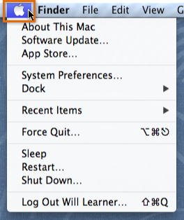 Screenshot of OS X Mountain Lion