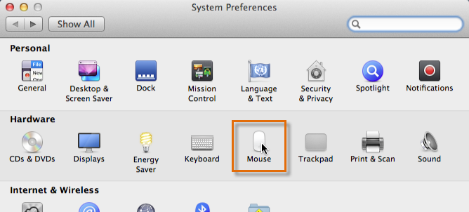 Screenshot of OS X Mountain Lion