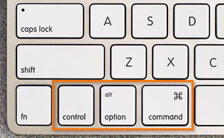 what is the control key for in mac os x