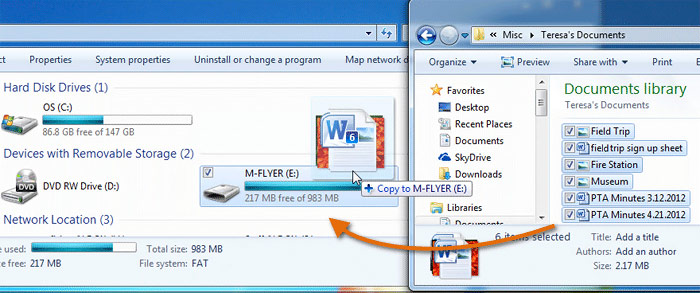screenshot of files on a desktop
