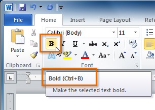 Screenshot dari Microsoft Word