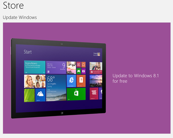 Screenshot of the Windows Store