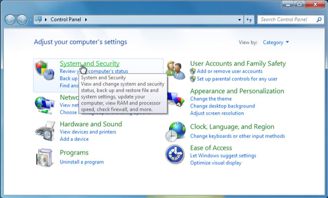 Screenshot of Windows 8