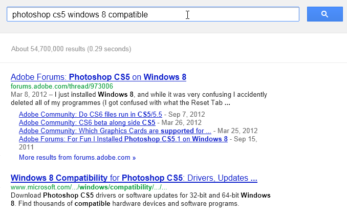 Screenshot of Google