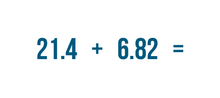 addition and subtraction of decimals problem solving