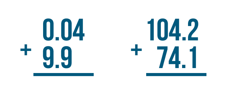 addition and subtraction of decimals problem solving