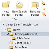 how to organize my outlook emails folders