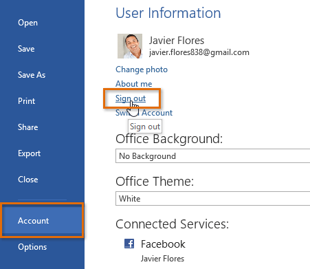 Screenshot of Office 2013