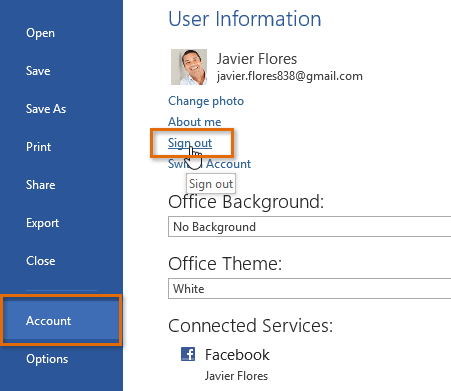 how to sign out of microsoft account