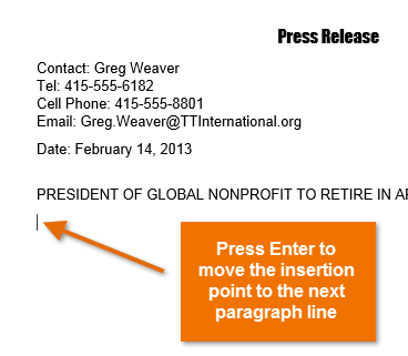 inset horizontal line word 2013