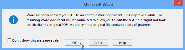 Edit PDF in Word