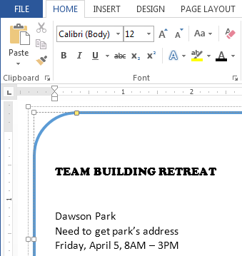 shortcut for highlighting in word 2013