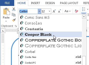 changing text formatting in word