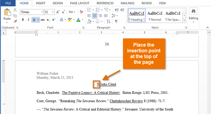 microsoft office word header on first page only