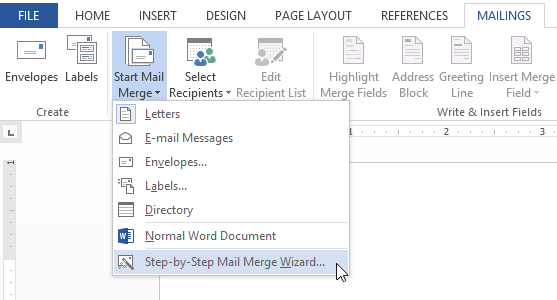 Screenshot of Word 2013