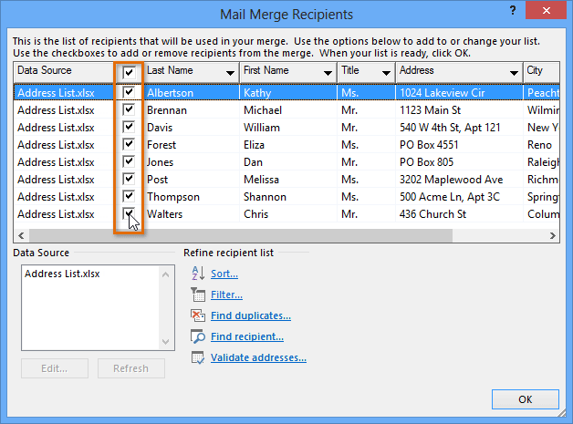 how to do a mail merge in word 2013 from excel