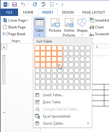 ms word vertical alignment table