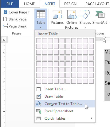 Screenshot of Word 2013