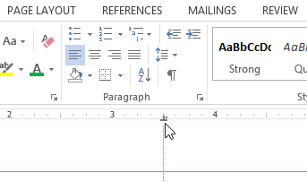 microsoft word set tab stops