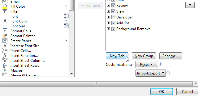 add developer tab excel 2013