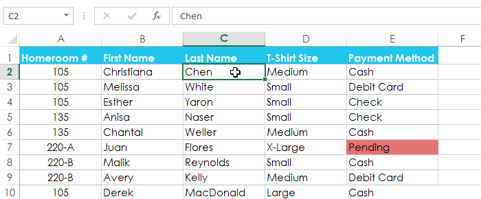 excel 2013 sorting data