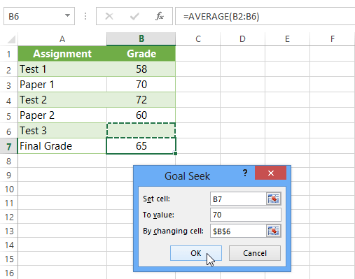 goal seek excel