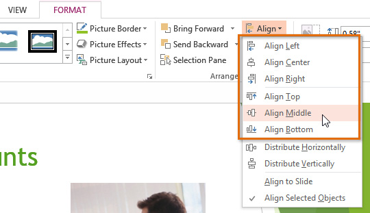 Align to Slide vs. Align Objects in PowerPoint